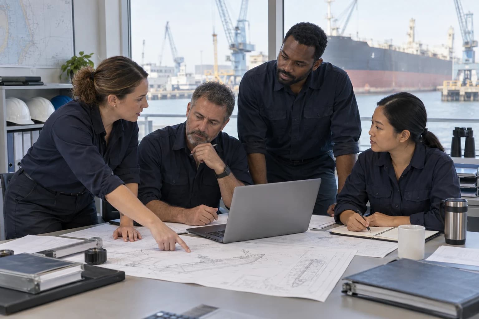 Photo: team of a maritime organization